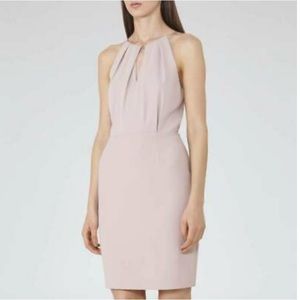 Reiss soft pink dress with chain in size small